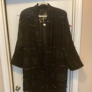 PLUS-Size long embellished coat by Crystal